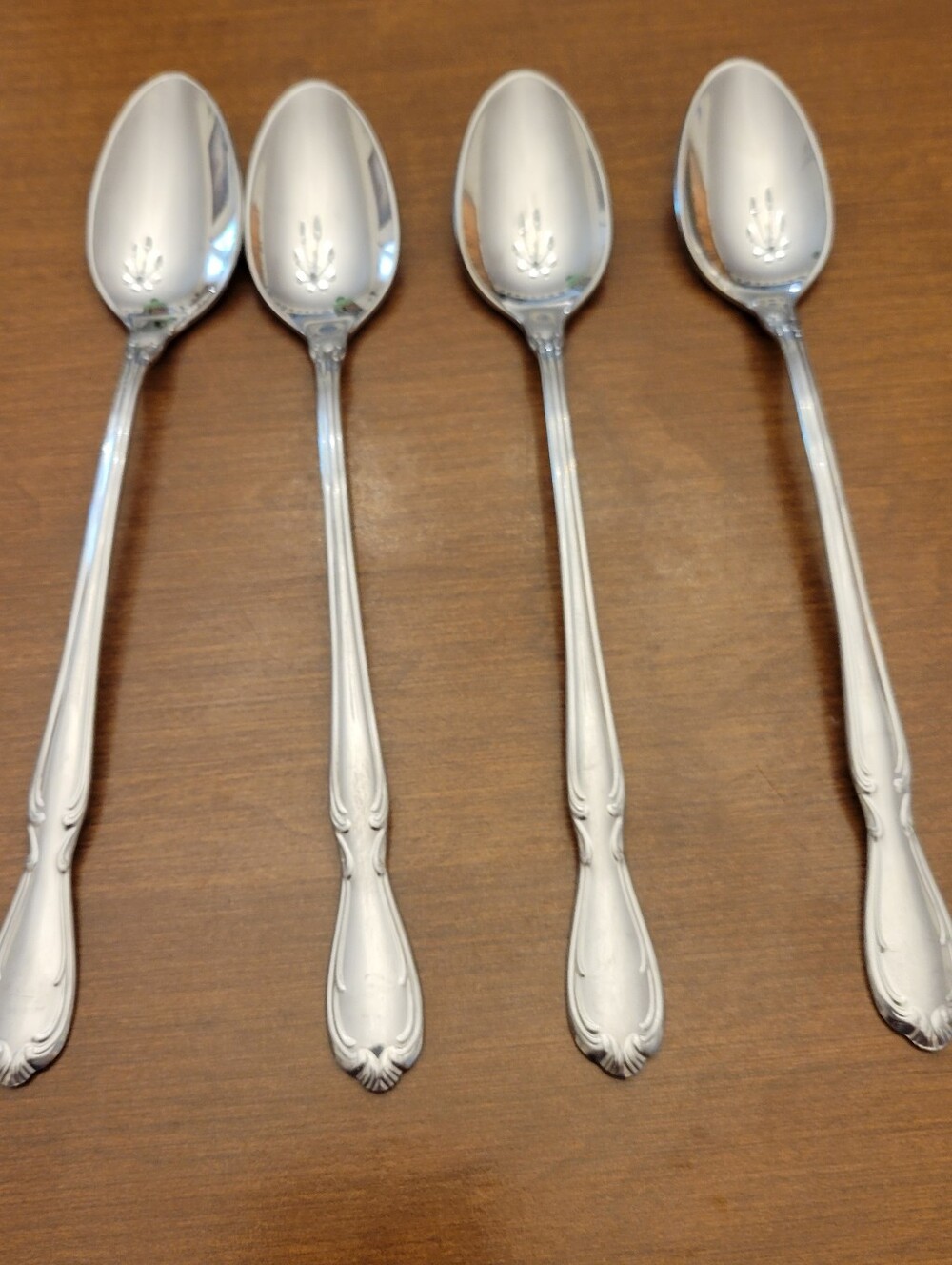 4 Rogers Cutlery Co. Stainless Long-handled Teaspoons